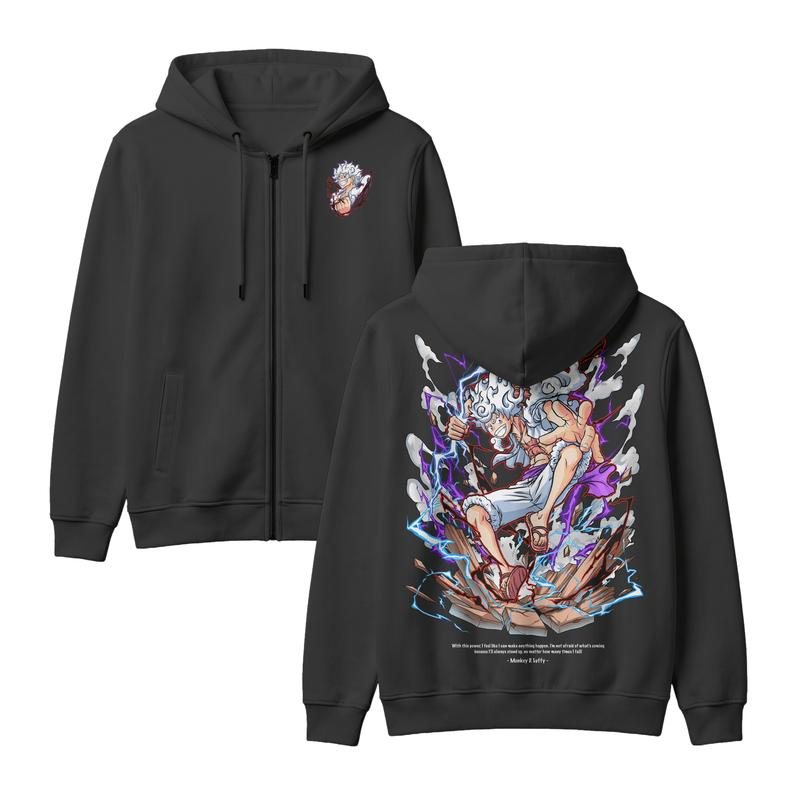 Anime One Piece Monkey D. Luffy Zip-up Hoodie - RZM001