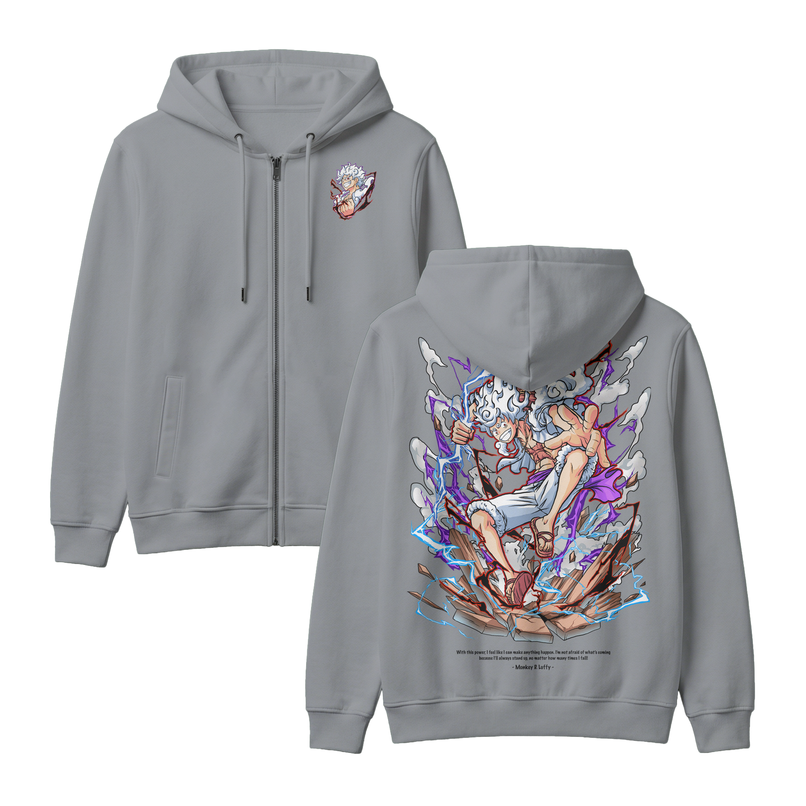 Anime One Piece Monkey D. Luffy Zip-up Hoodie - RZM001