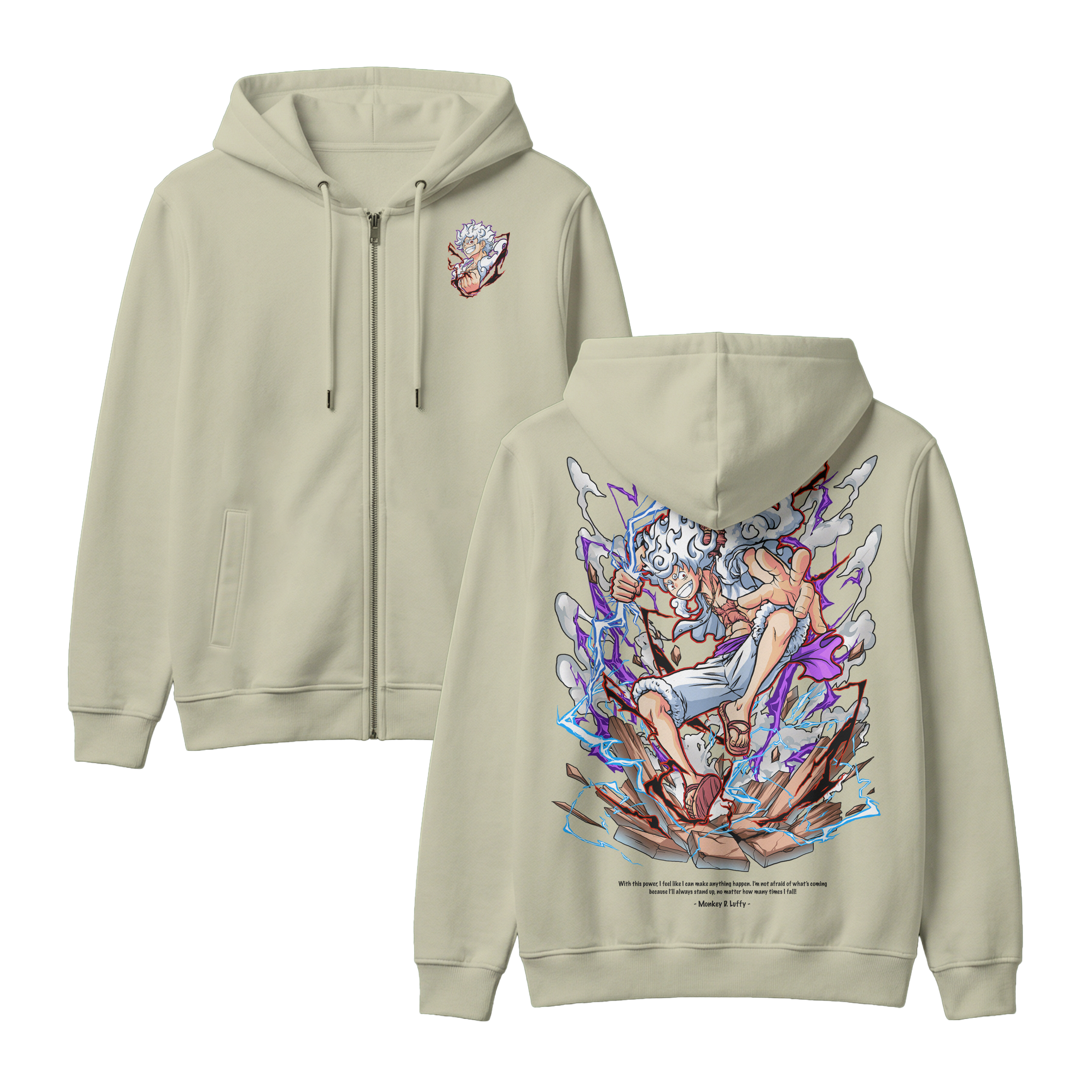 Anime One Piece Monkey D. Luffy Zip-up Hoodie - RZM001