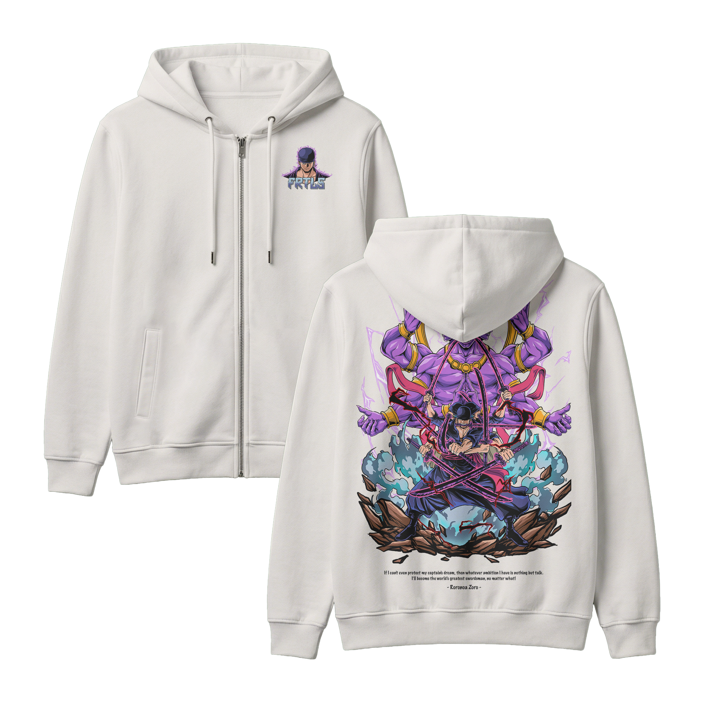 Anime One Piece Roronoa Zoro Zip-up Hoodie - RZM002