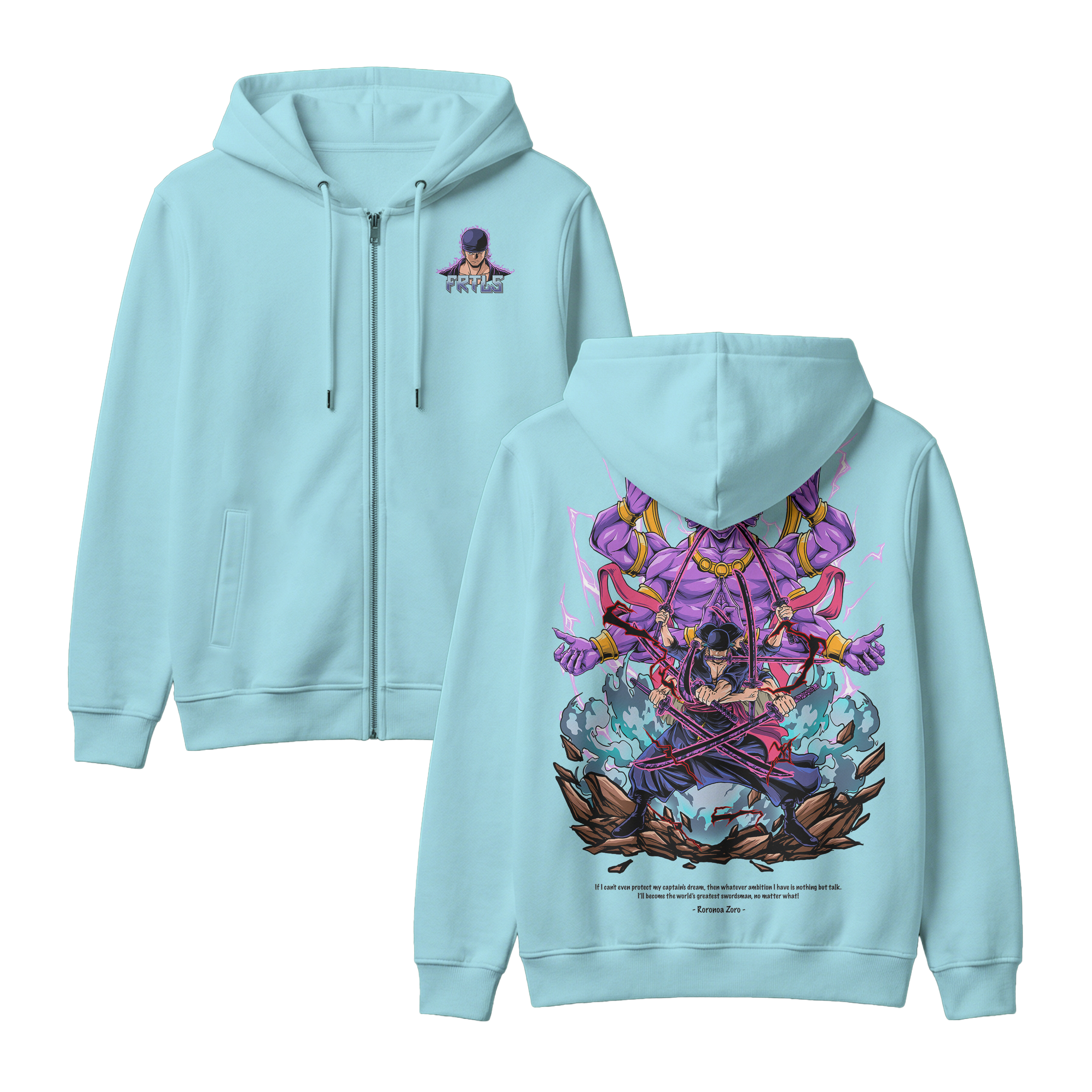 Anime One Piece Roronoa Zoro Zip-up Hoodie - RZM002