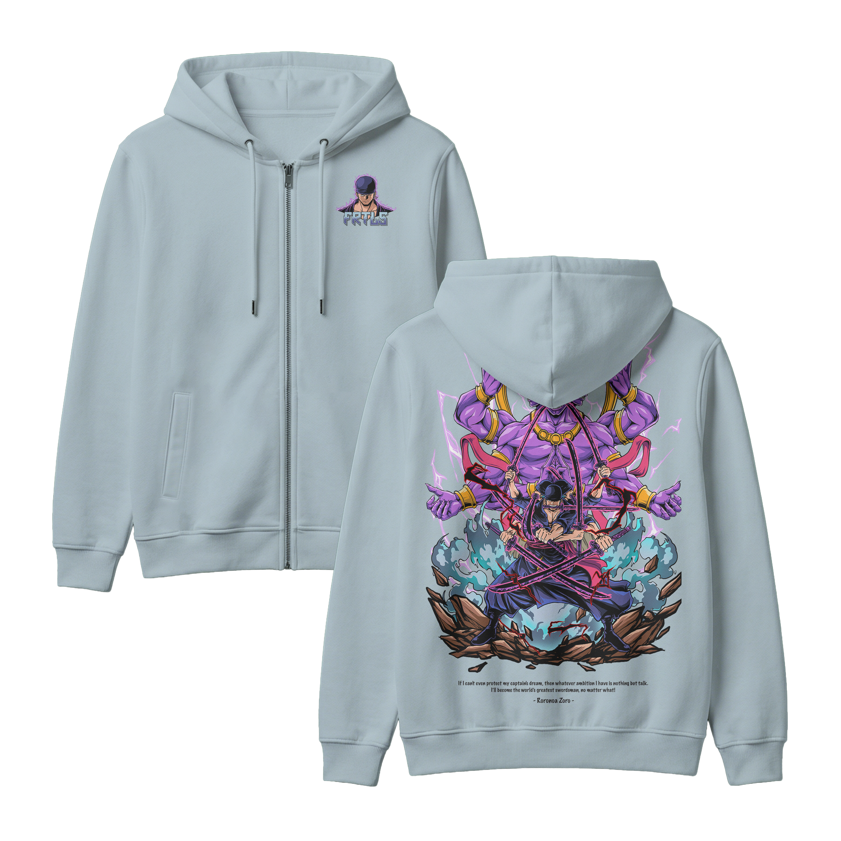 Anime One Piece Roronoa Zoro Zip-up Hoodie - RZM002
