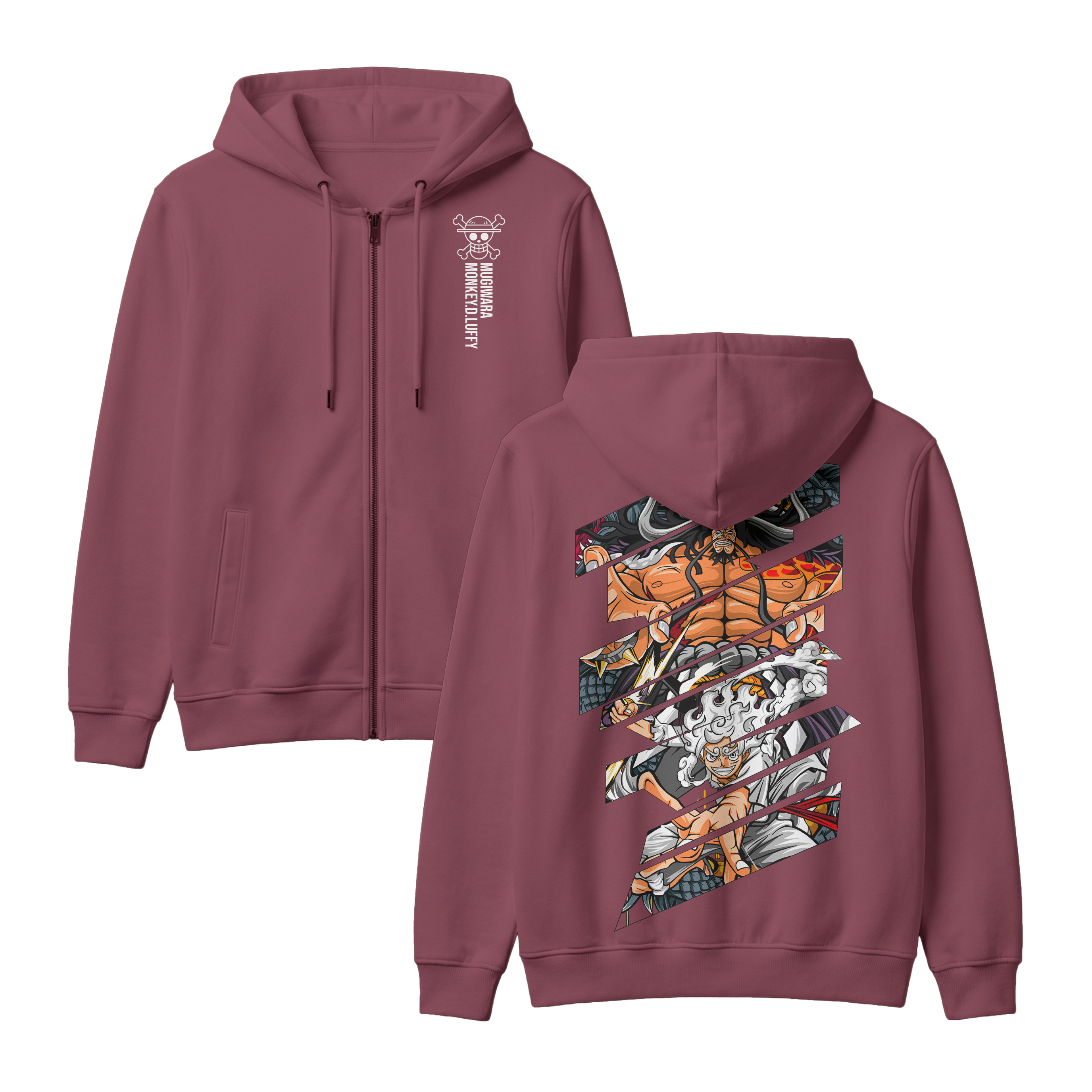 Anime One Piece Monkey D. Luffy Zip-up Hoodie - RZM005