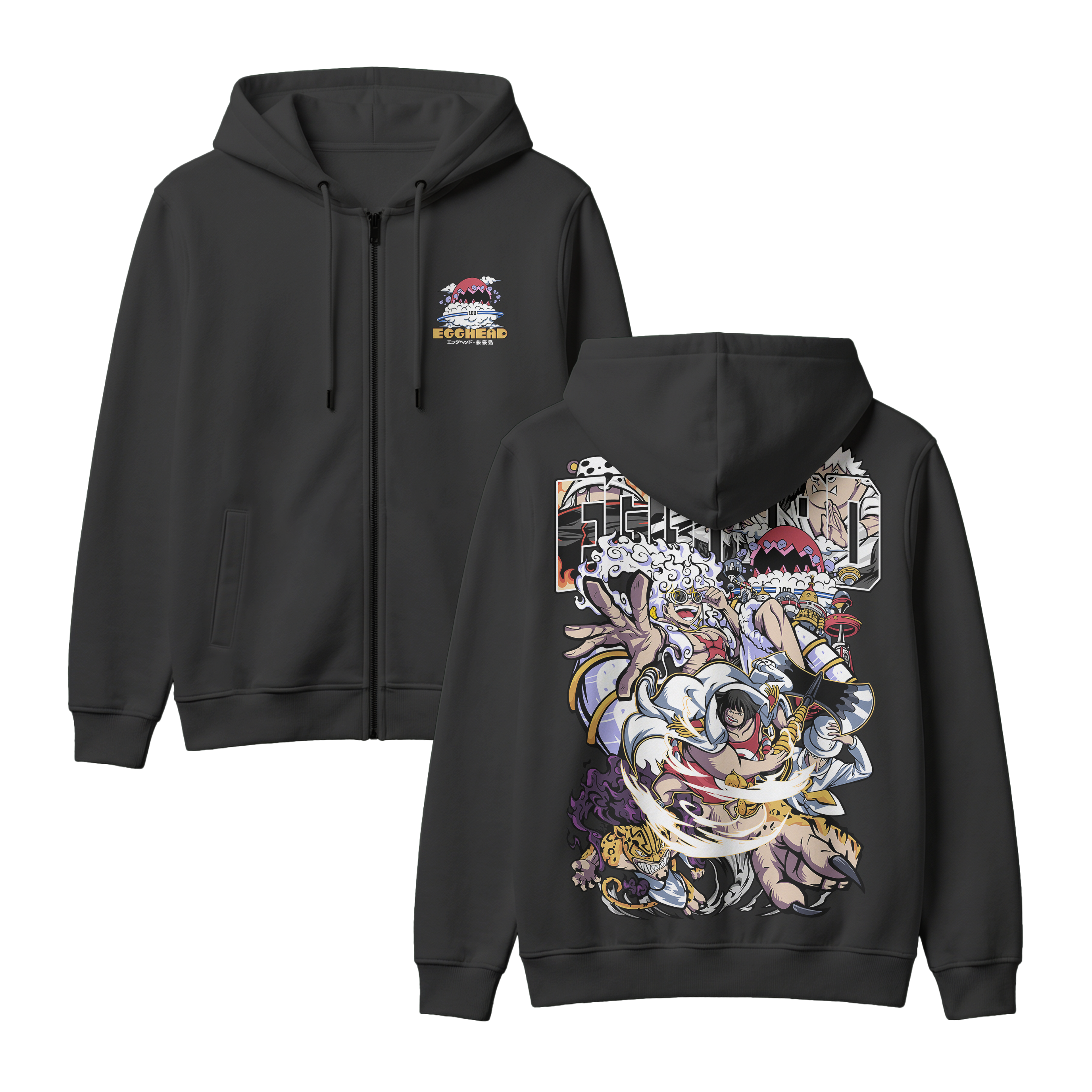Anime One Piece Egghead Arc Zip-up Hoodie - RZM013