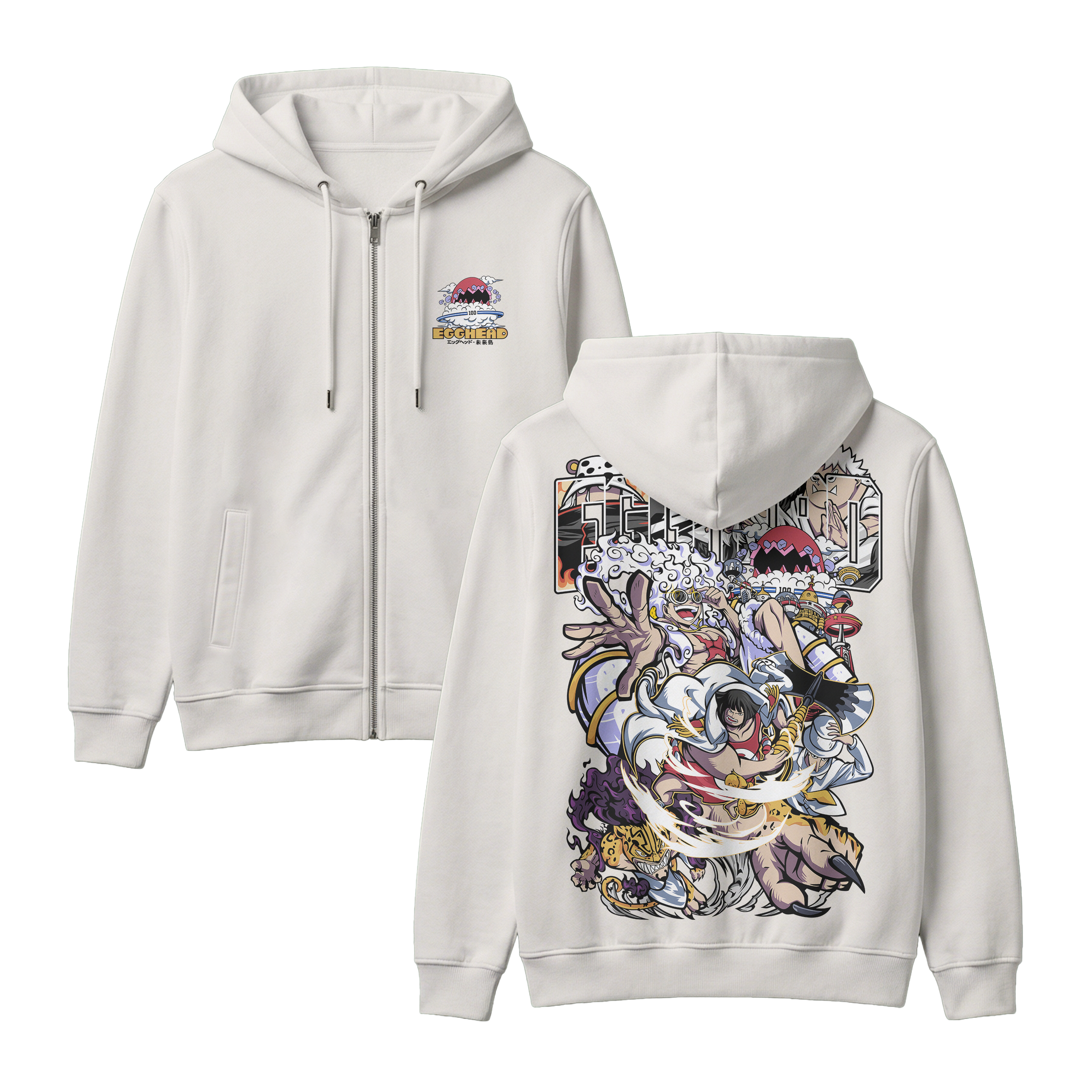 Anime One Piece Egghead Arc Zip-up Hoodie - RZM013