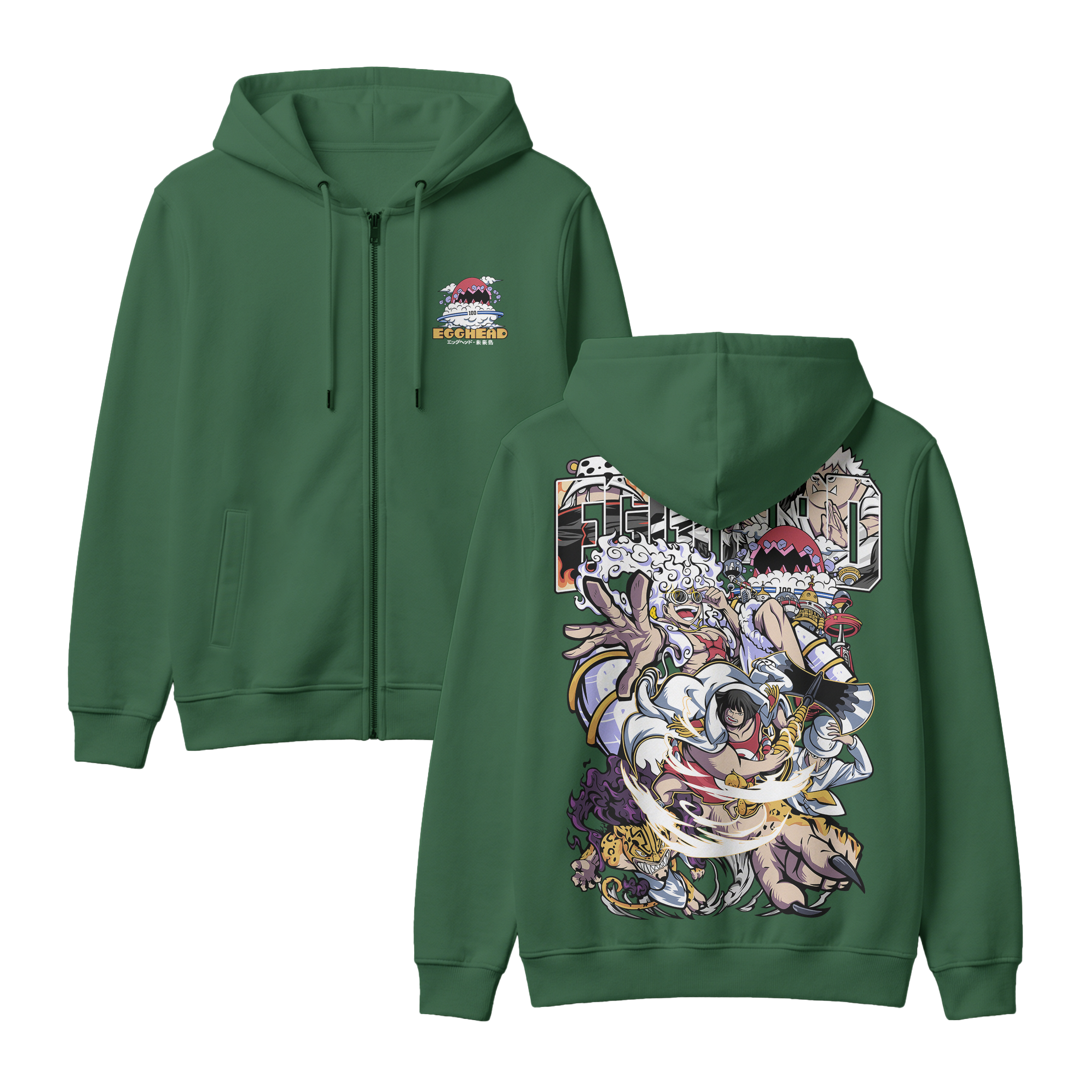 Anime One Piece Egghead Arc Zip-up Hoodie - RZM013