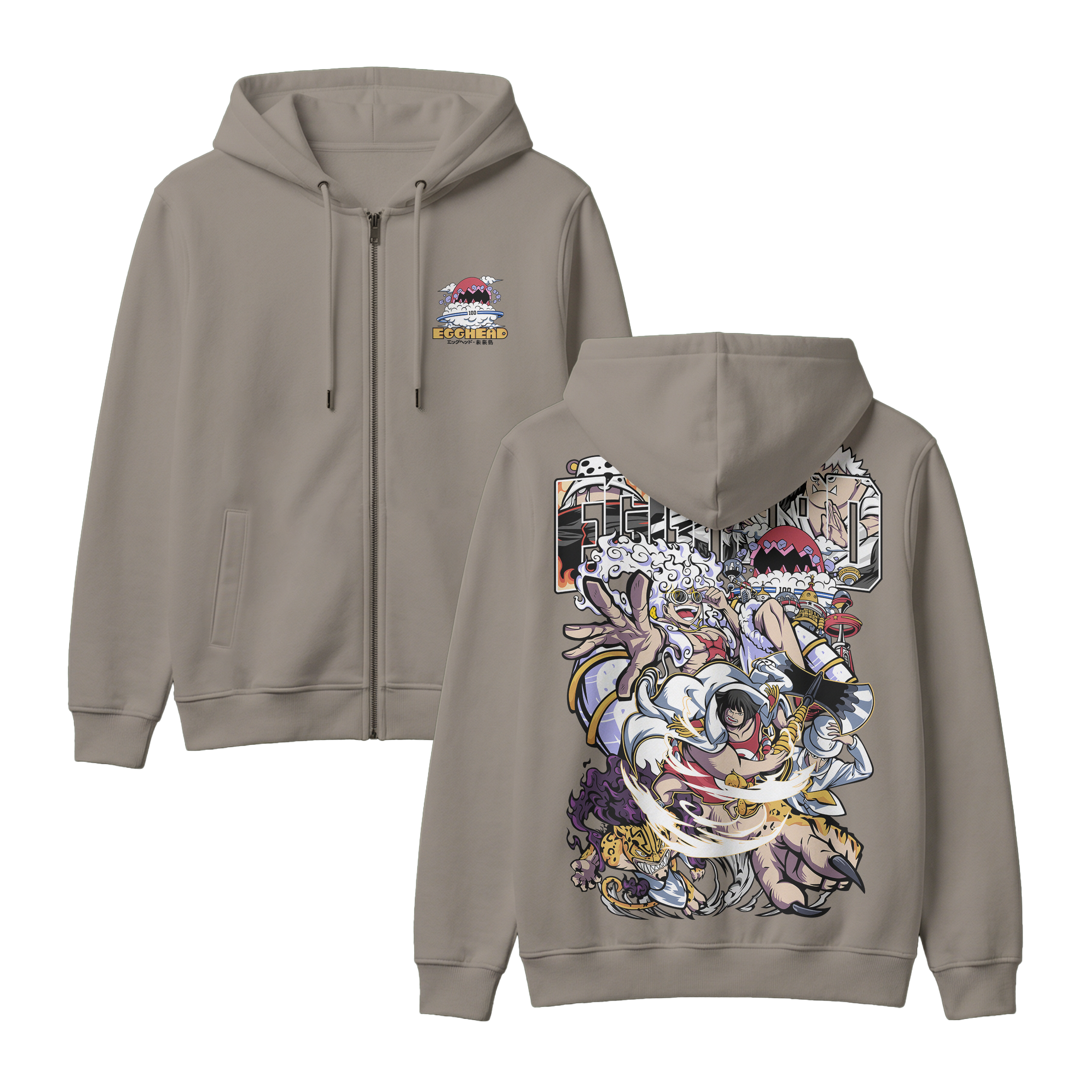 Anime One Piece Egghead Arc Zip-up Hoodie - RZM013
