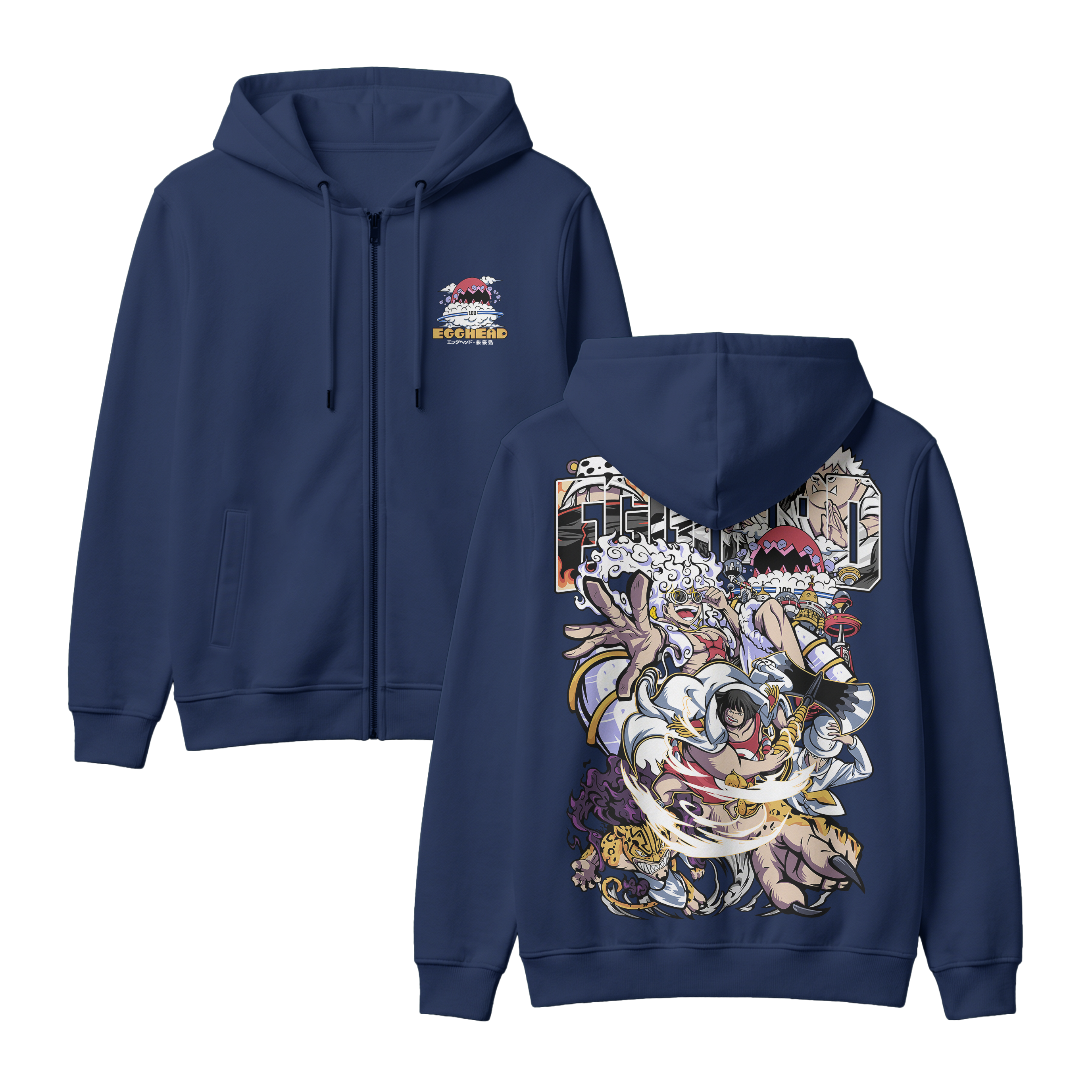 Anime One Piece Egghead Arc Zip-up Hoodie - RZM013